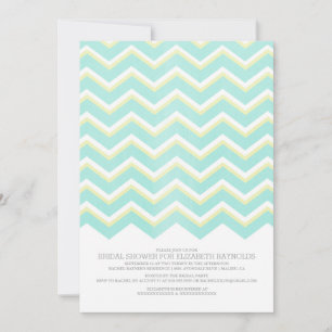 Invitaciones a la ducha de novia Zigzag moderno