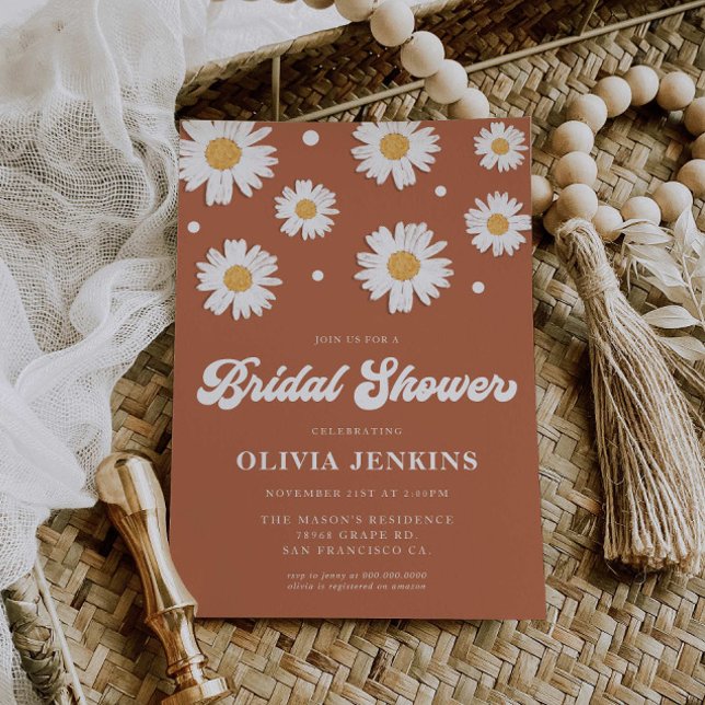 Invitaciones a la ducha de novias Boho Daisy (Subido por el creador)