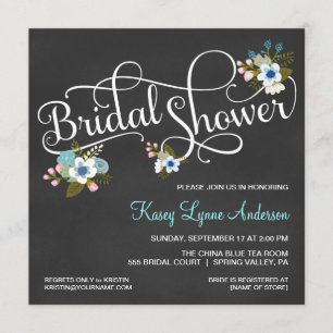 Invitaciones a la ducha de novias con cartón flora