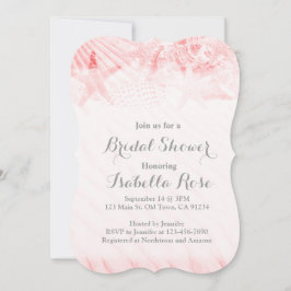 Invitaciones a la ducha de novias con conchas de m