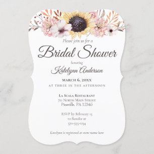 Invitaciones a la ducha de novias con el Bouquet d