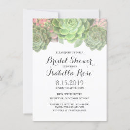 Invitaciones a la ducha de novias con éxito verde