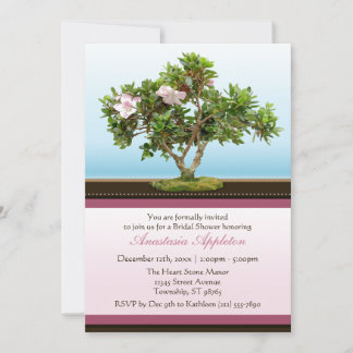 Invitaciones a la ducha de novias con flores de ár
