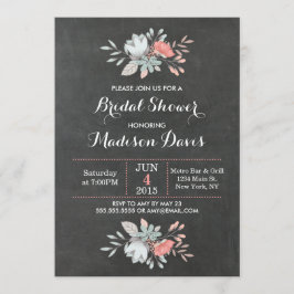 Invitaciones a la ducha de novias con tablero de b