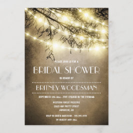 Invitaciones a la ducha de novias de árbol rústico