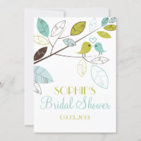 Invitaciones a la ducha de novias de Aves Amantes