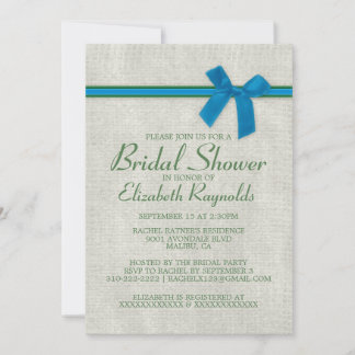 Invitaciones a la ducha de novias de Blue Green Ru