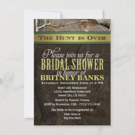 Invitaciones a la ducha de novias de Camo, cacería