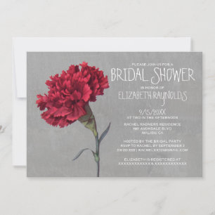 Invitaciones a la ducha de novias de Carnation