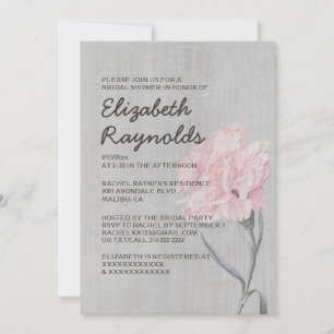 Invitaciones a la ducha de novias de Carnations an