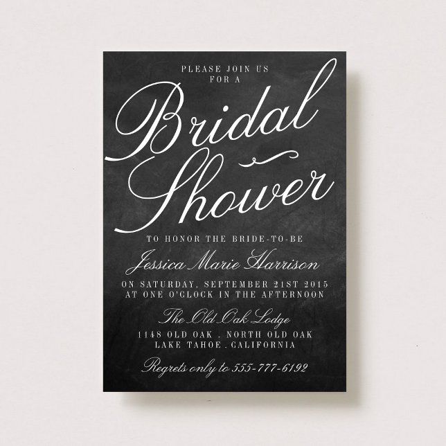 Invitaciones a la ducha de novias de Chalkboard Fa (Subido por el creador)