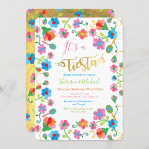 Invitaciones a la ducha de novias de Fiesta Mexica