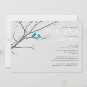 Invitaciones a la ducha de novias de la rama del á