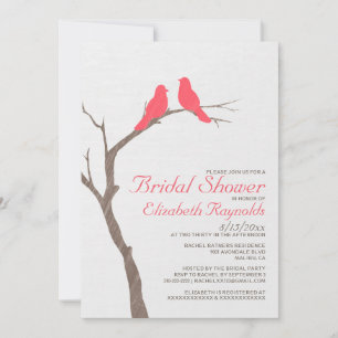 Invitaciones a la ducha de novias de los pájaros r