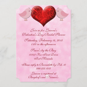 Invitaciones a la ducha de novias de Lovebird El d