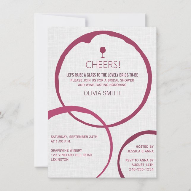 Invitaciones a la ducha de novias de manantiales d (Anverso)