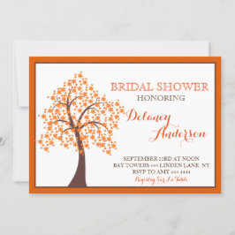 Invitaciones a la ducha de novias del Árbol de oto