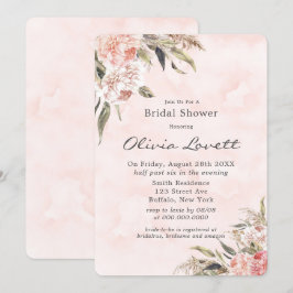 Invitaciones a la ducha de novias del Boho Pink Pe