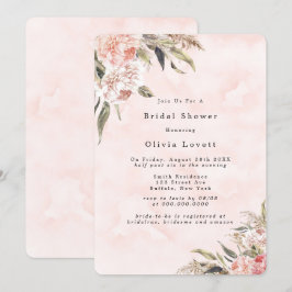 Invitaciones a la ducha de novias del Boho Pink Pe
