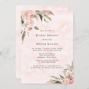 Invitaciones a la ducha de novias del Boho Pink Pe