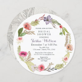 Invitaciones a la ducha de novias en Boho Floral G