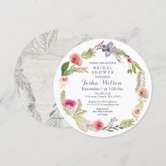 Invitaciones a la ducha de novias en Boho Floral G