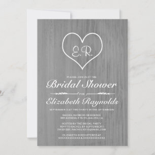 Invitaciones a la ducha de novias en el País Gris