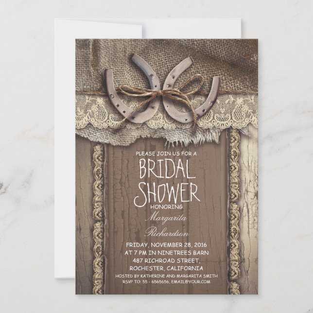 invitaciones a la ducha de novias en el país vinta (Anverso)