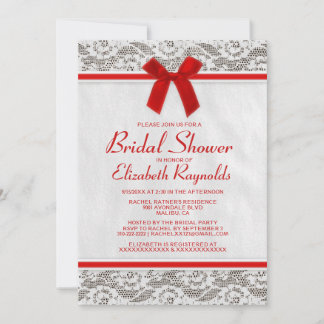 Invitaciones a la ducha de novias en el Rojo Count