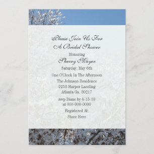 Invitaciones a la ducha de novias en invierno