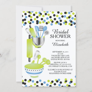 Invitaciones a la ducha de novias en la cocina mod