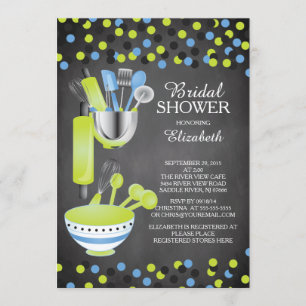 Invitaciones a la ducha de novias en la cocina mod