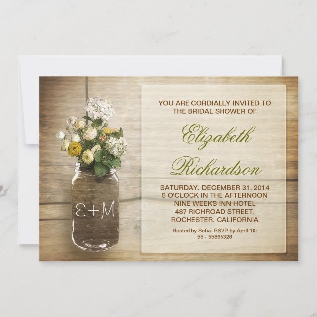 invitaciones a la ducha de novias en tarro de masó (Anverso)