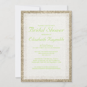 Invitaciones a la ducha de novias Lime Green Burla