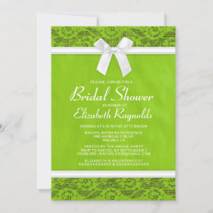Invitaciones a la ducha de novias Lime Green Count