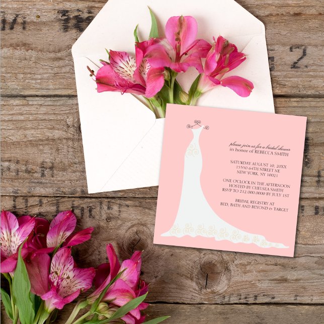 Invitaciones a la ducha de novias {Peach} (Subido por el creador)