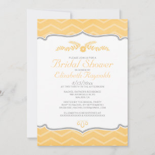 Invitaciones a la ducha de novias Peach Zigzag