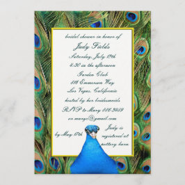 Invitaciones a la ducha de novias Peacock
