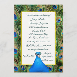 Invitaciones a la ducha de novias Peacock