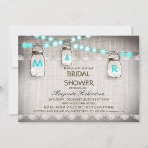invitaciones a la ducha de novias por burlap y mas