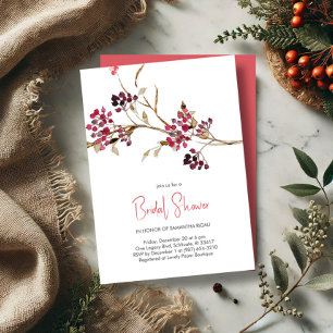 Invitaciones a la ducha de novias Red and Brown Fa