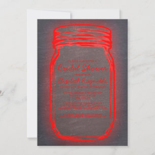 Invitaciones a la ducha de novias Red & Black Maso