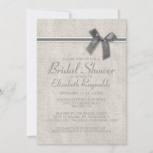 Invitaciones a la ducha de novias rusticas platead