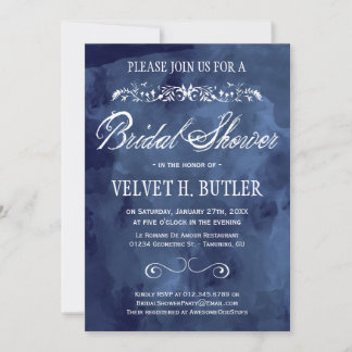 Invitaciones a la ducha de nubes acuarela