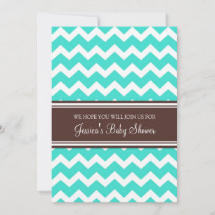 Invitaciones a la ducha de Personalizado Aqua Brow