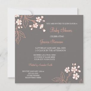 Invitaciones a la ducha de Personalizado floral de