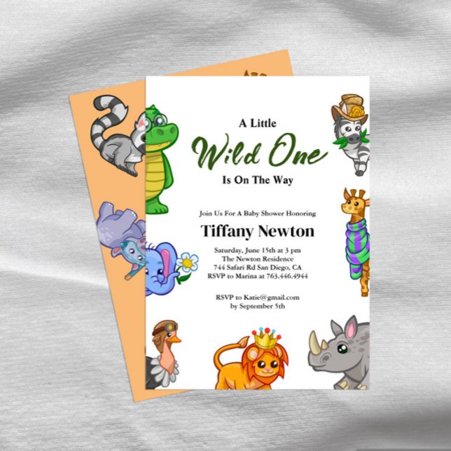 Invitaciones a la ducha de Safari salvaje (Subido por el creador)