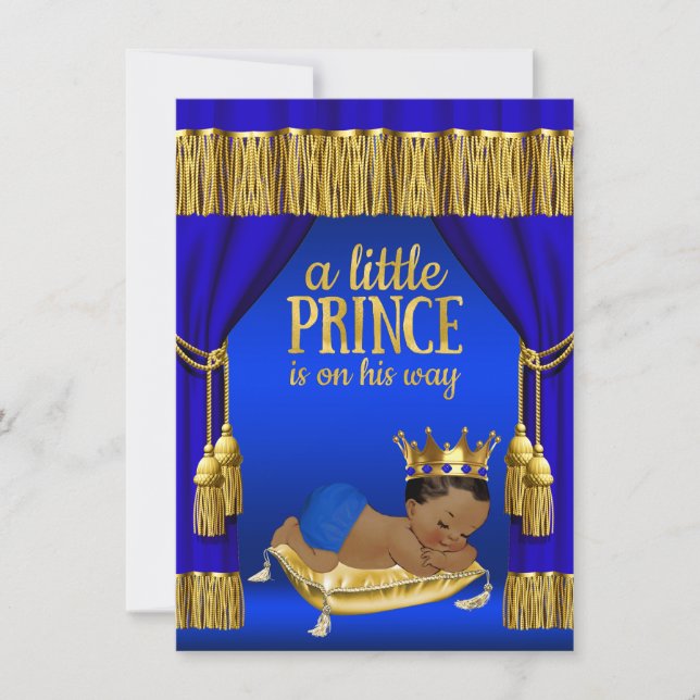 Invitaciones a la ducha del Príncipe de la Etnia A (Anverso)