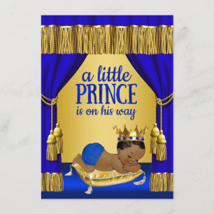 Invitaciones a la ducha del Príncipe Étnico de Oro