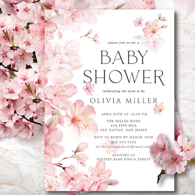 Invitaciones a la ducha delight Baby Bower con flo (Subido por el creador)